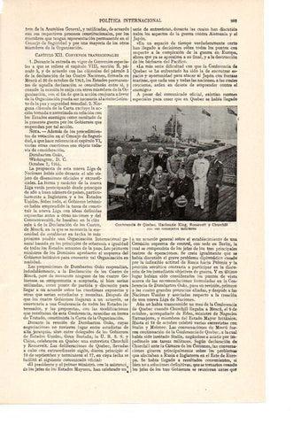 LAMINA ESPASA 38589: Conferencia de Quebec con Roosevelt, Churchill y Mackenzie King