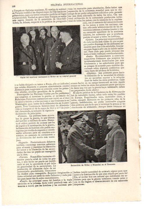 LAMINA ESPASA 38587: Visita del mariscal Antonescu a Hitler