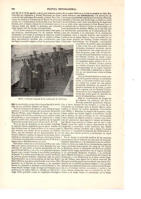 LAMINA ESPASA 38585: Hitler y Mussolini en la Conferencia de Salzburgo