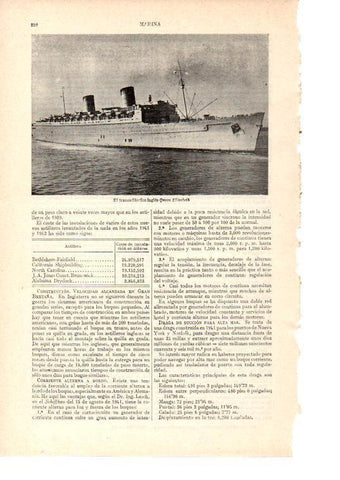 LAMINA ESPASA 38581: El transatlantico ingles Queen Elisabeth