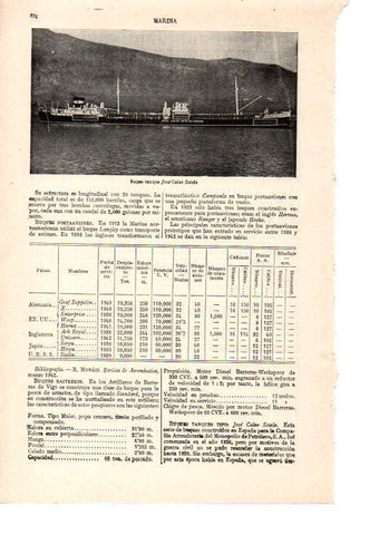 LAMINA ESPASA 38579: Buque tanque Jose Calvo Sotelo