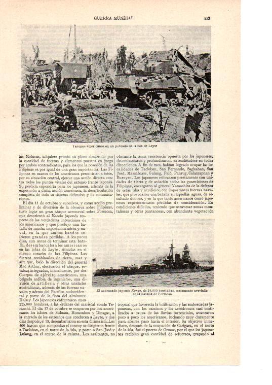 LAMINA ESPASA 38572: Tanques americanos en la isla de Leyre durante la Segunda Guerra Mundial