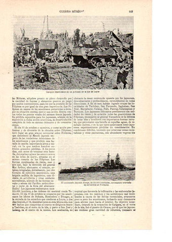 LAMINA ESPASA 38572: Tanques americanos en la isla de Leyre durante la Segunda Guerra Mundial