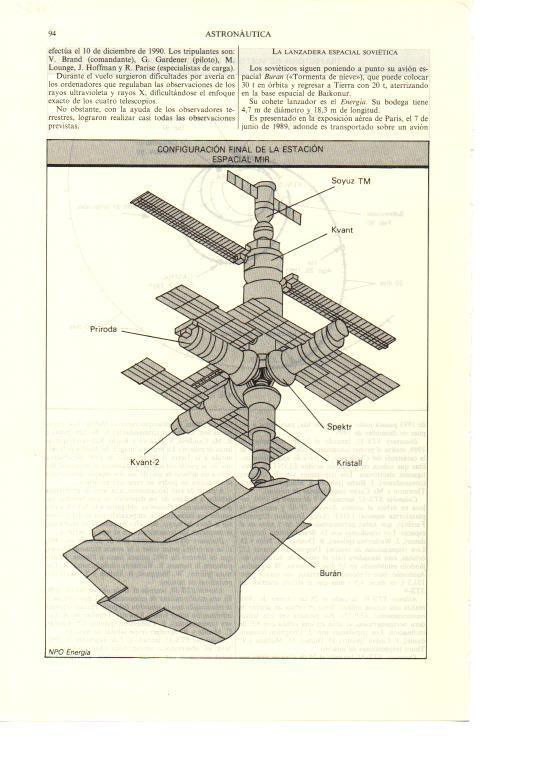 LAMINA ESPASA 38630: Estacion Espacial MIR
