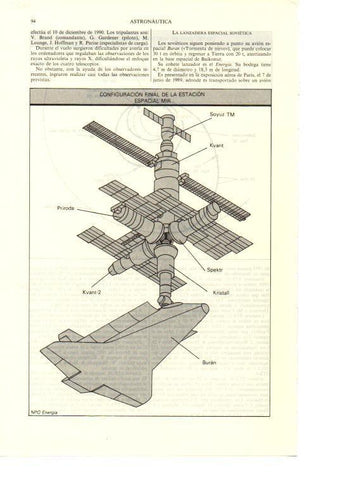 LAMINA ESPASA 38630: Estacion Espacial MIR