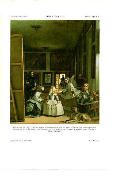 LAMINA ESPASA 38626: Las Meninas, por Diego de Velazquez
