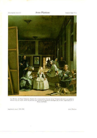 LAMINA ESPASA 38626: Las Meninas, por Diego de Velazquez