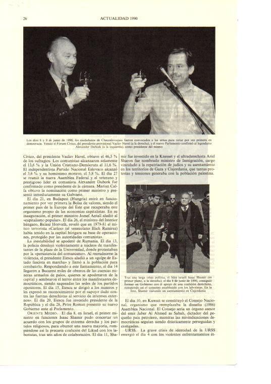 LAMINA ESPASA 38617: Vaclac Havel y Alexander Dubcek