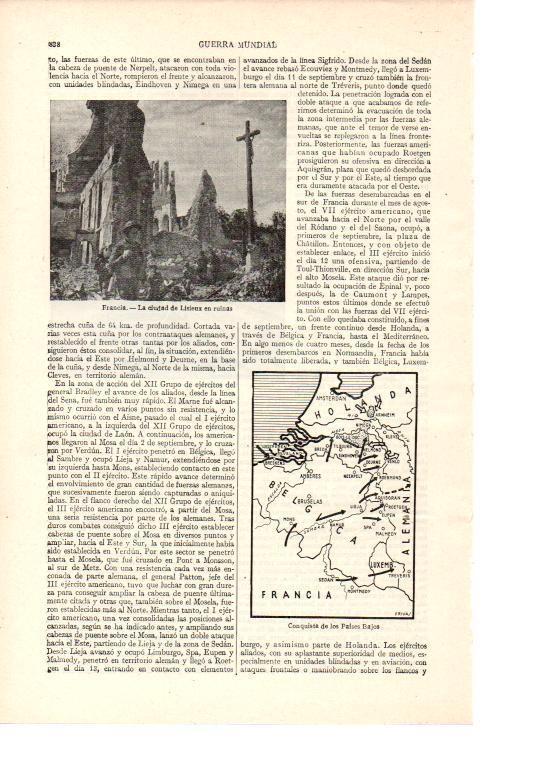 LAMINA ESPASA 38567: Mapa de la conquista de los Paises Bajos en la Segunda Guerra Mundial