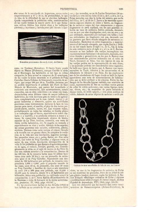 LAMINA ESPASA 38604: Brazalete romano  y cadena de aros de Chaves, Portugal