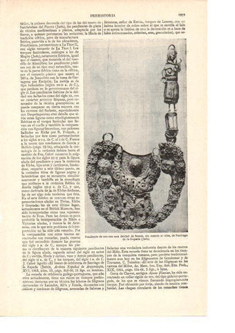 LAMINA ESPASA 38603: Pendiente con deidad de Santiago de la Espada, Jaen