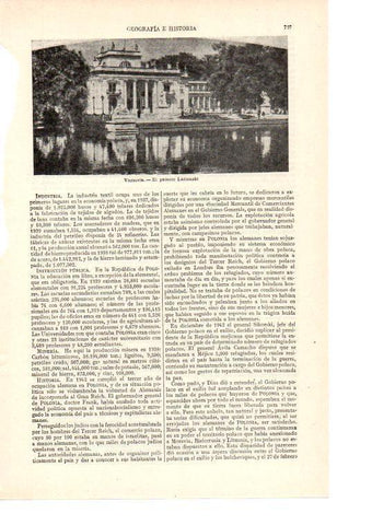 LAMINA ESPASA 38524: El palacio Lazienski en Varsovia, Polonia
