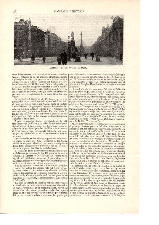 LAMINA ESPASA 38517: Calle O'Conell de Dublin, Irlanda