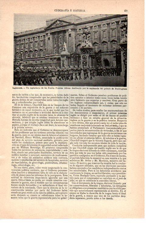 LAMINA ESPASA 38511: Las Reales Fuerzas Aereas desfilando ante el Buckingham Palace