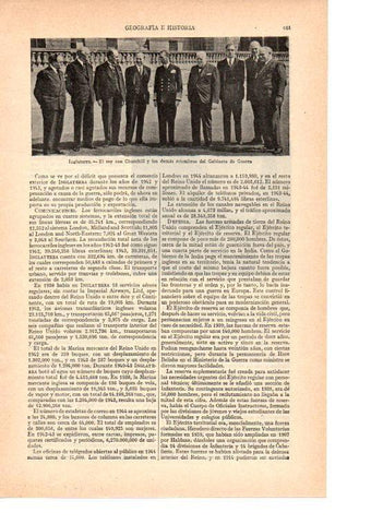 LAMINA ESPASA 38507: El rey de Inglaterra con Churchill y los ministros de Guerra