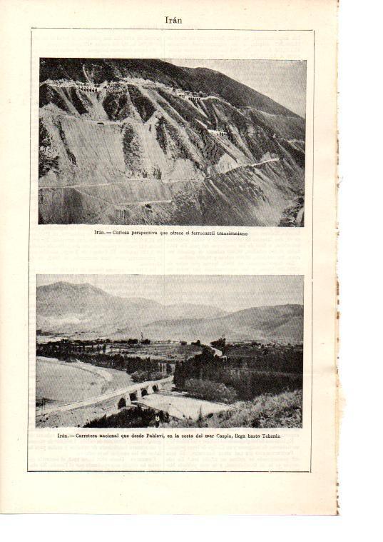 LAMINA ESPASA 38514: Carretera y ferrocarril en Iran