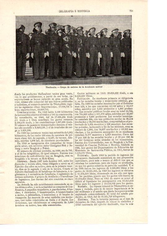 LAMINA ESPASA 38531: Cadetes de la Academia Militar de Tailandia