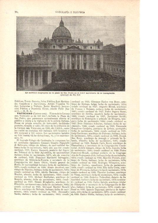 LAMINA ESPASA 38533: XXV Aniversario de la consagracion de Pio XII