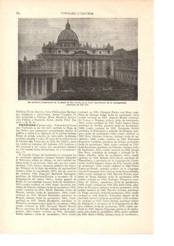 LAMINA ESPASA 38533: XXV Aniversario de la consagracion de Pio XII