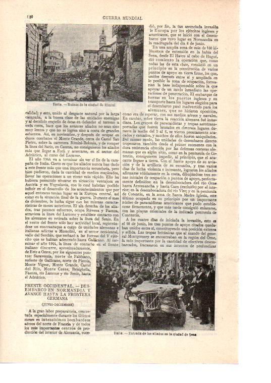 LAMINA ESPASA 38563: Rimini bombardeada
