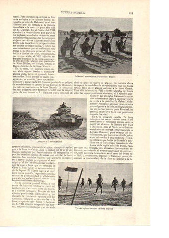 LAMINA ESPASA 38556: Ataques a la linea Mareth en la Segunda Guerra Mundial
