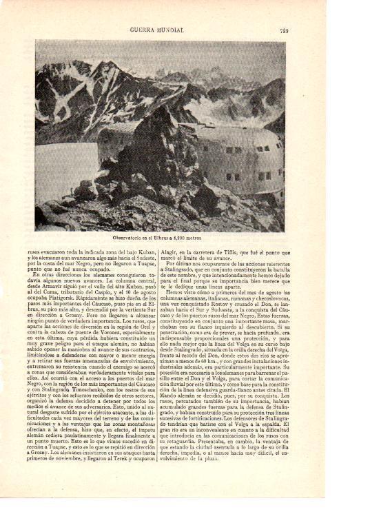LAMINA ESPASA 38544: Observatorio en el Eibrus, Rusia