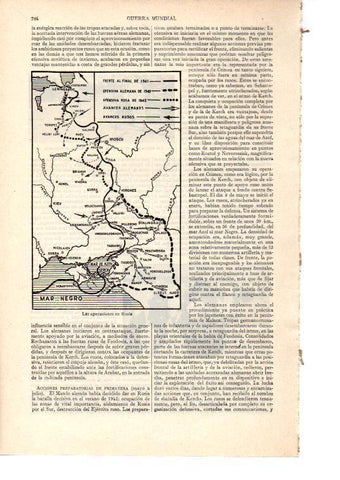 LAMINA ESPASA 38542: Mapa de las operaciones en Rusia en la Segunda Guerra Mundial