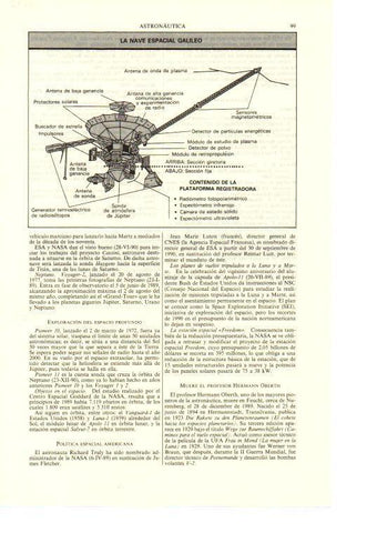 LAMINA ESPASA 38632: La nave espacial Galileo