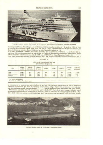 LAMINA ESPASA 38731: Buque crucero Silja Serenade y petrolero Lioness de Liberia