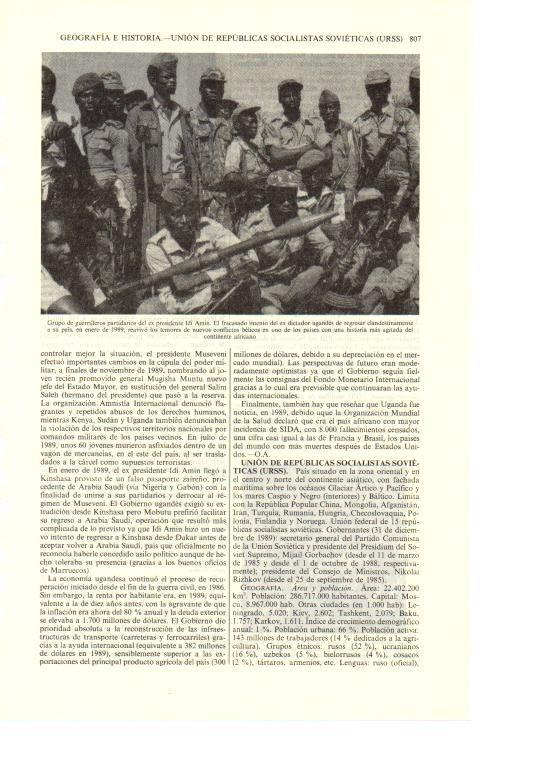 LAMINA ESPASA 38723: Grupo de guerrilleros en Uganda
