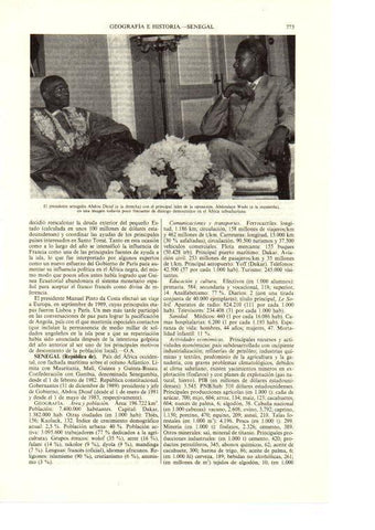 LAMINA ESPASA 38720: El presidente de Senegal, Abdou Diouf con el lider de la oposicion