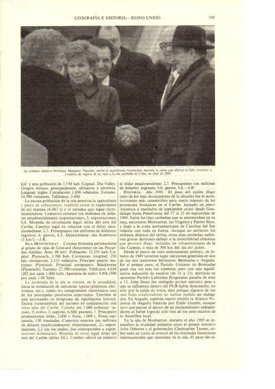 LAMINA ESPASA 38718: Margaret Thatcher y el matrimonio Gorbachov en Londres en 1989