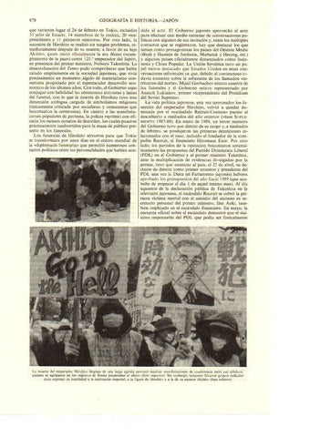 LAMINA ESPASA 38709: Manifestacion por la muerte del emperador Hirohito de Japon