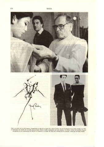 LAMINA ESPASA 38733: Pierre Cardin en su taller