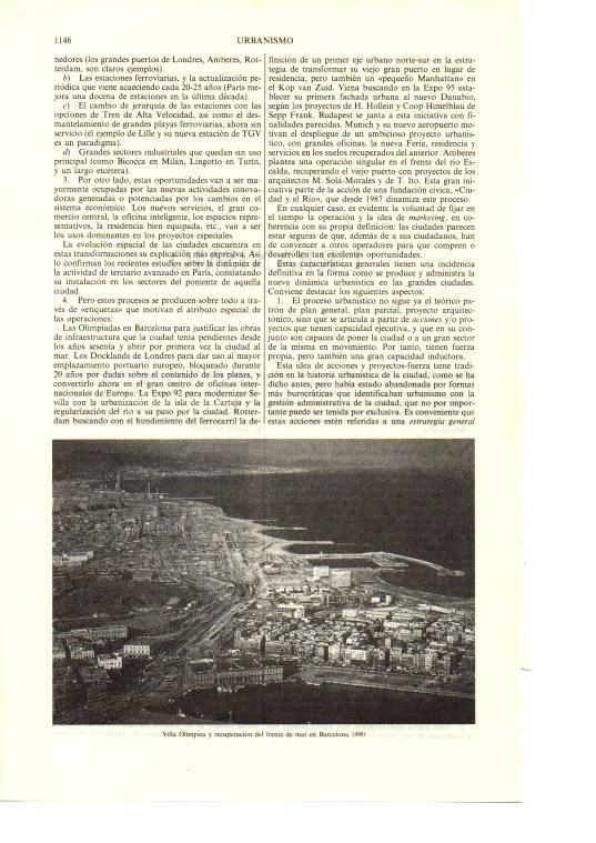 LAMINA ESPASA 38759: Vista aerea de la Villa Olimpica de Barcelona