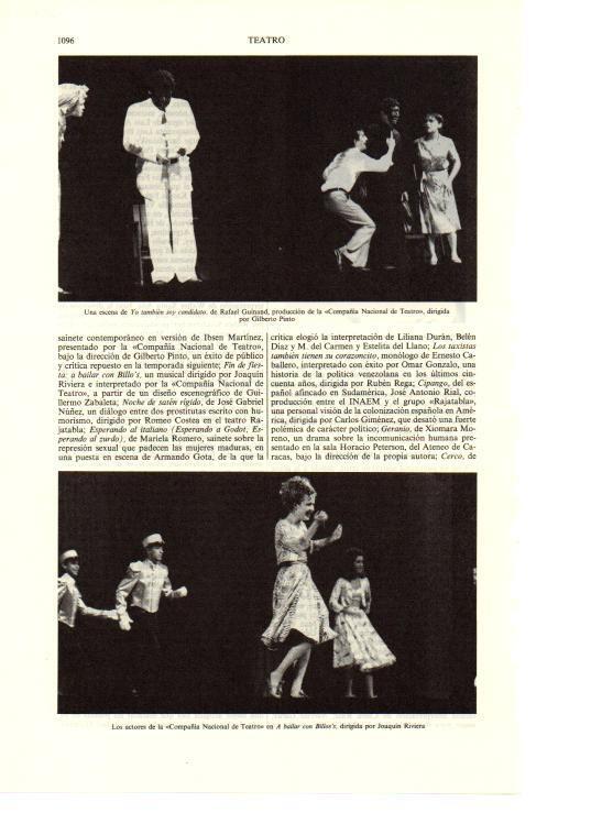 LAMINA ESPASA 38754: Representaciones de la Compañía Nacional de Teatro