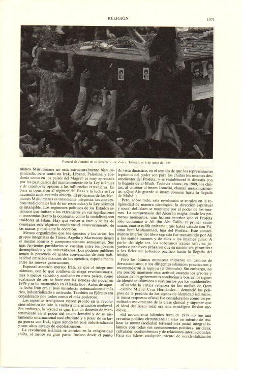 LAMINA ESPASA 38745: Funeral de Jomeini en Teheran el 6 de junio de 1989