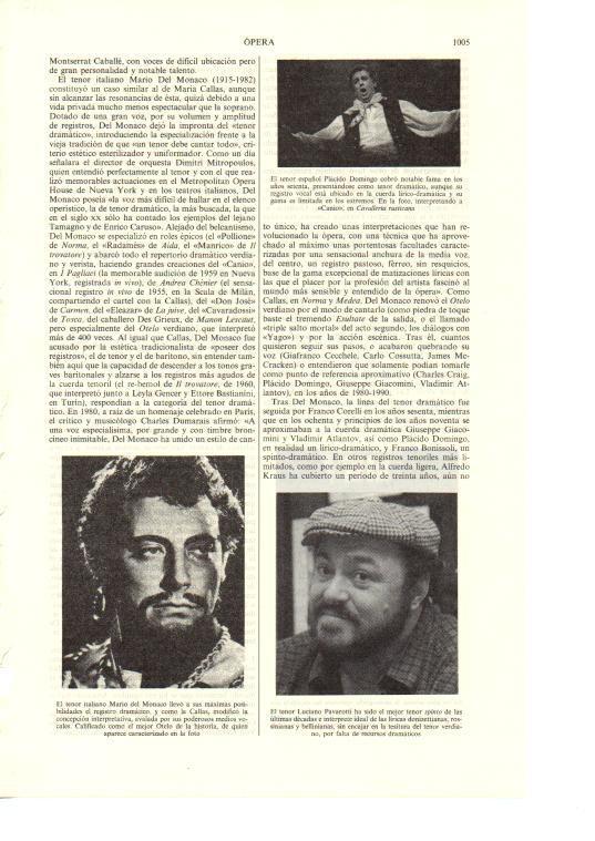 LAMINA ESPASA 38739: Placido Domingo, Luciano Pavarotti y Mario del Monaco