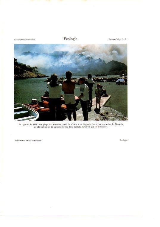 LAMINA ESPASA 38658: Incendios de 1989 en la Costa Azul