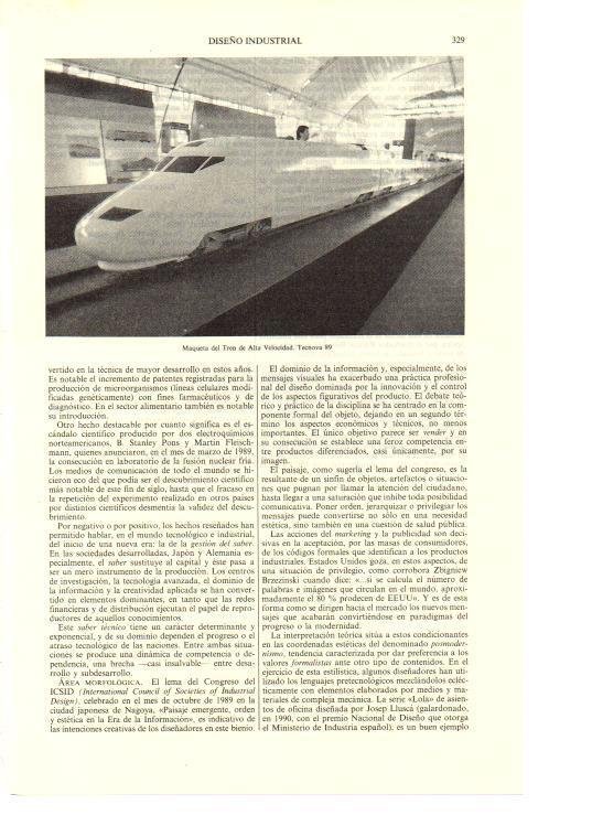 LAMINA ESPASA 38656: Tren de alta velocidad Tecnova 89