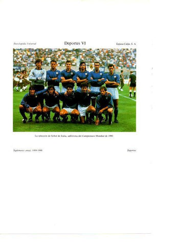 LAMINA ESPASA 38653: La selección de futbol de Italia en 1990