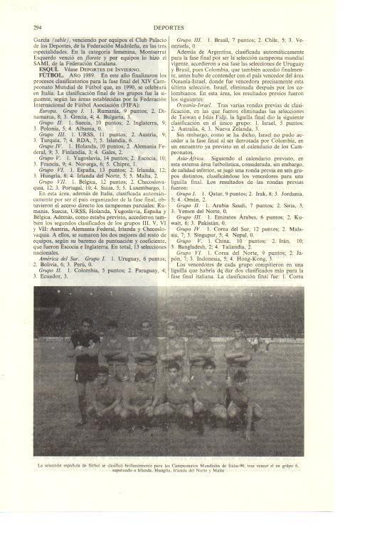 LAMINA ESPASA 38648: La selección española de futbol del Mundial 1990