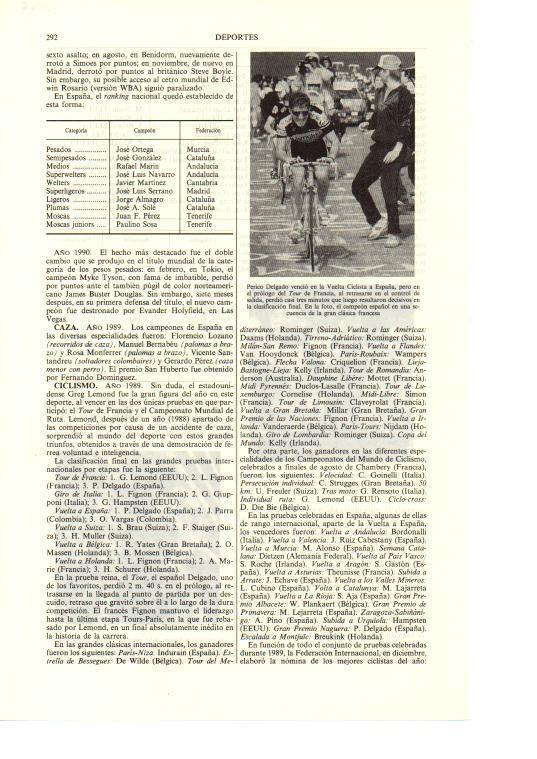 LAMINA ESPASA 38649: Perico Delgado en la Vuelta Ciclista a España