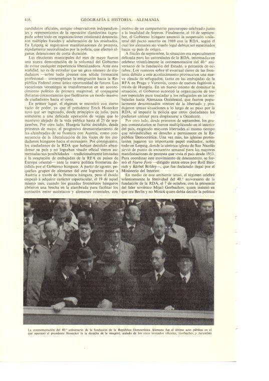LAMINA ESPASA 38668: Conmemoracion del 40 aniversario de la Republica Democratica de Alemania