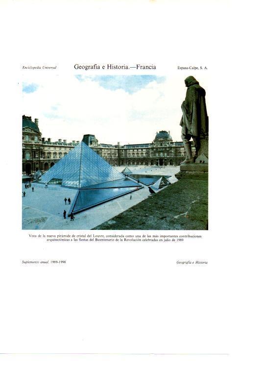 LAMINA ESPASA 38696: La Piramide de Cristal del Museo del Louvre, Paris