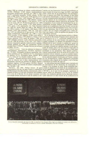 LAMINA ESPASA 38694: Victoria electoral de Jacques Chirac en 1989