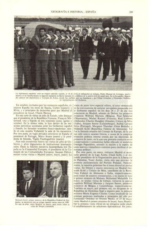 LAMINA ESPASA 38689: Felipe Gonzalez y Helmuth Kohll en Madrid