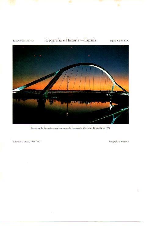 LAMINA ESPASA 38686: Puente de la Barqueta, Sevilla