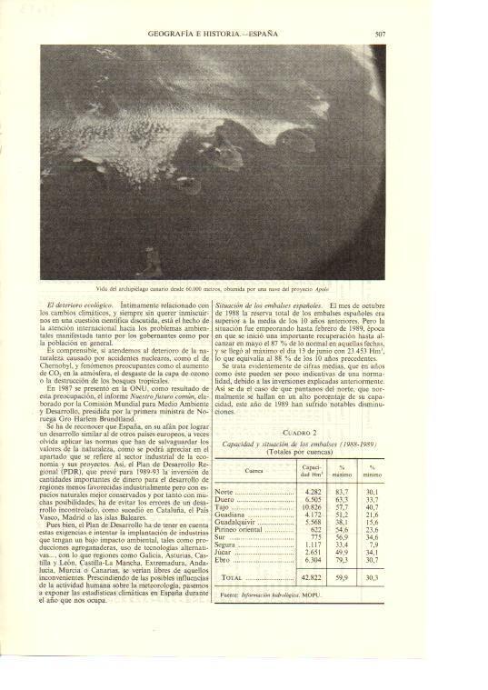 LAMINA ESPASA 38683: Vista de las Islas Canarias desde el Apolo