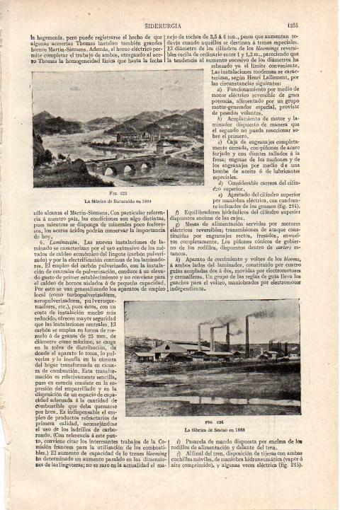 LAMINA ESPASA 38332: Fabrica de Barakaldo en 1868